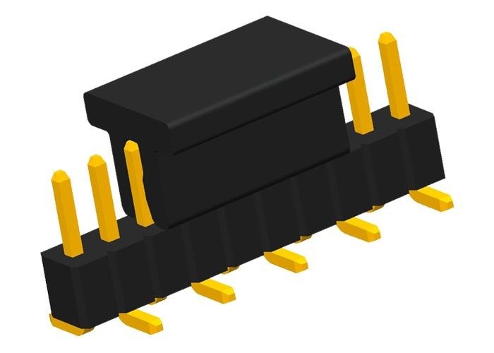 SMT Pin Header 10 Pin Single Row Đầu nối góc phải Đầu nối vàng Flash