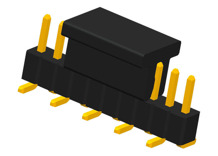 SMT Pin Header 10 Pin Single Row Đầu nối góc phải Đầu nối vàng Flash