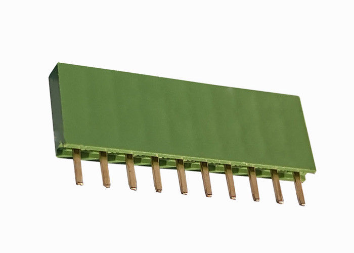 Đầu nối thẳng hàng đôi tiêu đề Xanh lục 2,54 Mm Nữ Header 10 Pin
