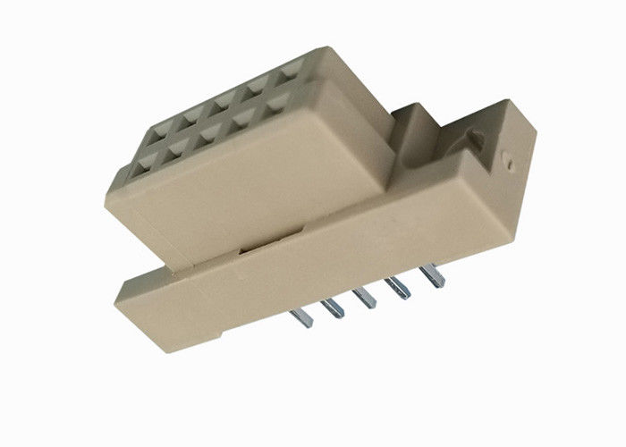 Đầu nối 180 độ DIN 41612 Hai đầu hàng 2x5 Pin Đồng thau Liên hệ với vật liệu