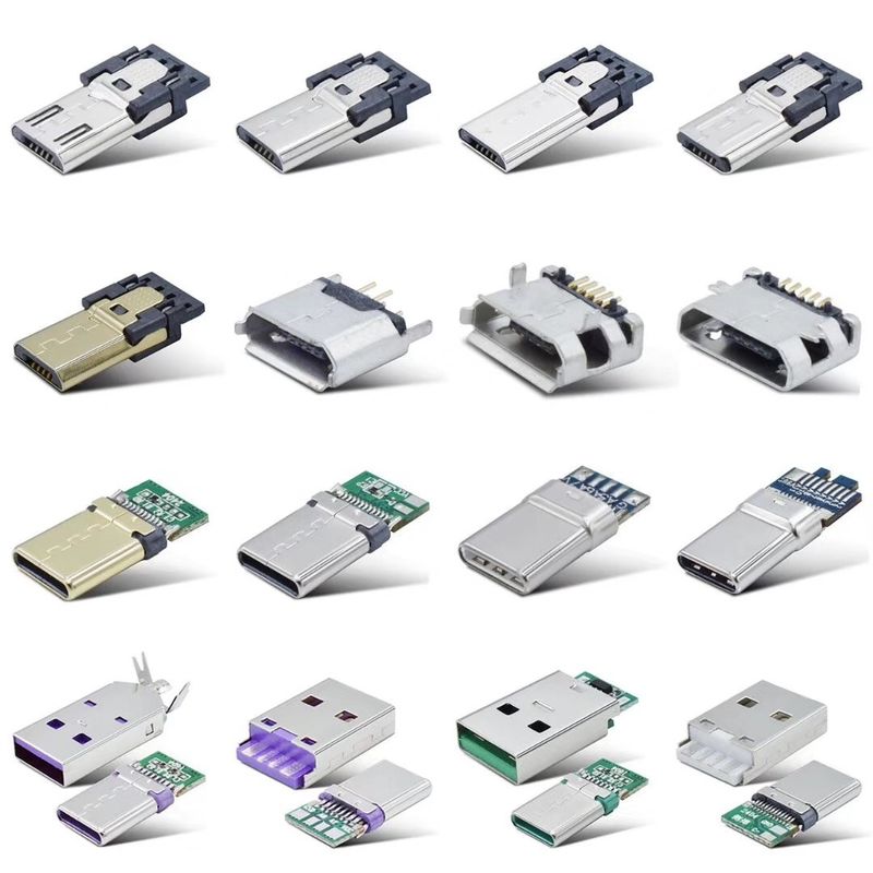 Loại C Đầu nối Micro Micro Vỏ thép không gỉ có chức năng sạc / dữ liệu