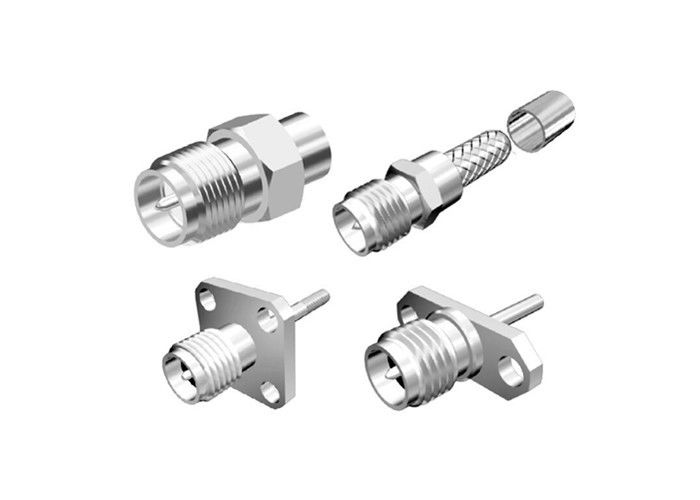 Đầu nối đồng thau nam SMA Kẹp đồng nối đồng trục 50 Ohm RoHS Tuân thủ