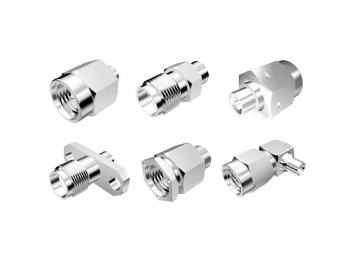Đầu nối đồng thau nam SMA Kẹp đồng nối đồng trục 50 Ohm RoHS Tuân thủ