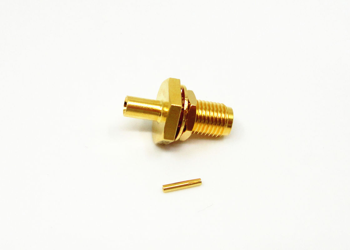 Đầu nối cáp RF SMA có độ tin cậy cao Nữ mạ vàng cho cáp 086