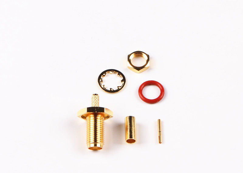 Ổ cắm SMA 18GHz Nữ nối thẳng cho cáp mạ vàng độ chính xác cao