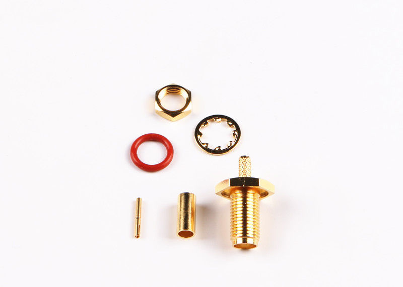 Ổ cắm SMA 18GHz Nữ nối thẳng cho cáp mạ vàng độ chính xác cao