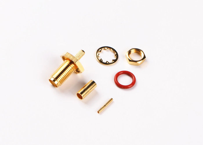 Ổ cắm SMA 18GHz Nữ nối thẳng cho cáp mạ vàng độ chính xác cao