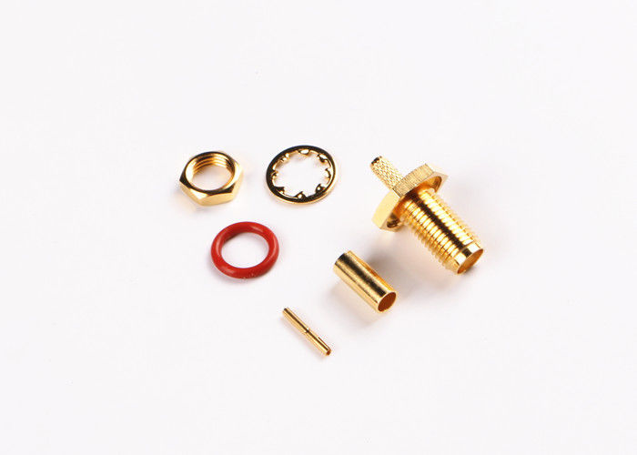 Ổ cắm SMA 18GHz Nữ nối thẳng cho cáp mạ vàng độ chính xác cao