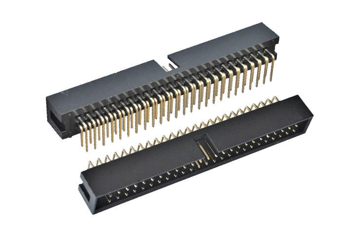 Đầu nối góc phải Pcb Hộp 90 độ Loại 2.54mm Sân 50 Pin Tiêu đề