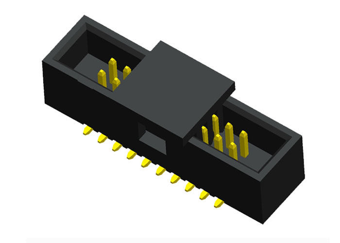 Đầu nối hộp tiêu đề loại SMT CAP 1.27mm Sân bóng vàng Flash Liên hệ Mạ