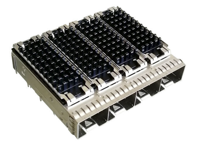 4 cổng Kết nối cổng SFP Vật liệu lồng hợp kim đồng EMI Shield cho 10G Ethernet