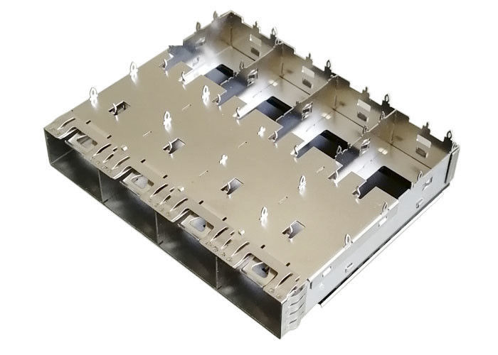 4 cổng Kết nối cổng SFP Vật liệu lồng hợp kim đồng EMI Shield cho 10G Ethernet