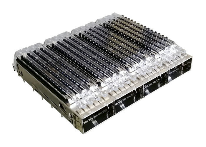 Hợp kim đồng Ganged Qsfp28 Kết nối lồng SFP Bốn cổng ISO 9001 ISO 14001 Phê duyệt
