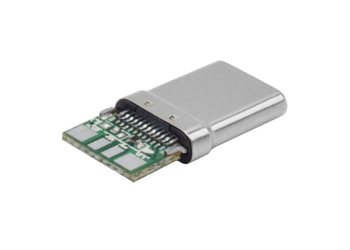 10 Pin USB 3.1 Đầu nối loại C Nam hàn bền cho điện thoại di động