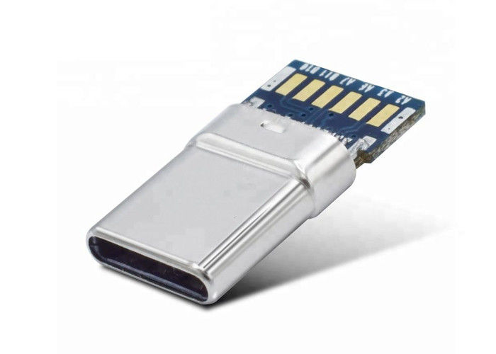 Đầu nối USB C 3.1 / 3.0 / 2.0 Vỏ trơn với đầu nối PCB nam